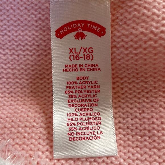 NWT Holiday Time pink unicorn Christmas Sweater size XL - Picture 4 of 6